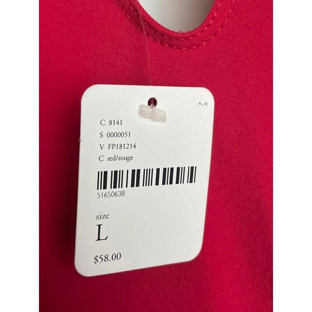V-Neck Sleeveless Red Bodysuit - Picture 7 of 9